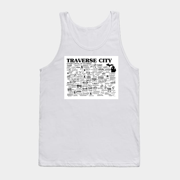 Traverse City Map Tank Top by fiberandgloss